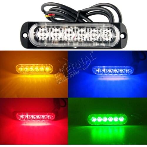 4pc 4LED strobe light super slim safety warning flashing emergency lamp amber red white auto motorcycle truck 4x4 trailer lights
