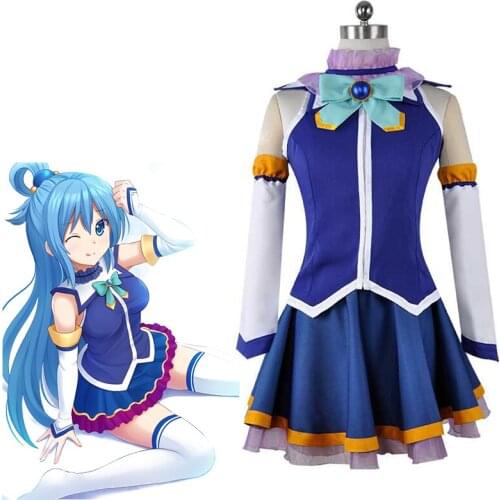 Anime KonoSuba: Gods Blessing On This Wonderful World! Cosplay Costumes Aqua Cosplay Halloween Kono Subarashii Sekai Ni Shukufu