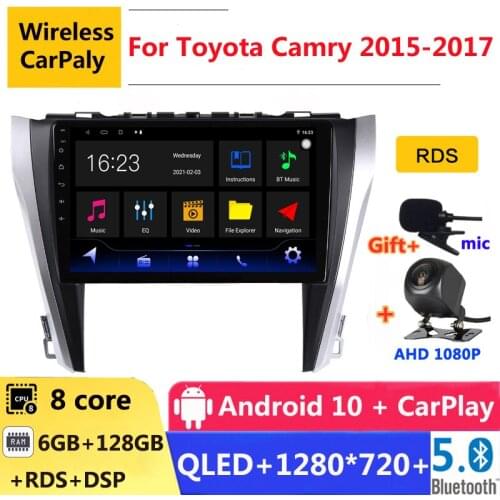 6G RAM 2 din android 10 car radio auto stereo for Toyota Camry 7 XV 50 55 2011 2012 15 2017 navigation GPS DVD Multimedia Player