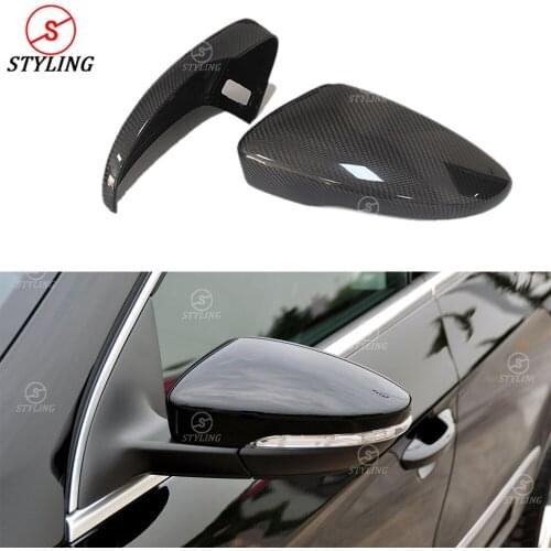 Car Accessories For Volkswagen Rear carbon Rear View cap Mirror Cover CC Rearview Mirror Cover With Lane change Assist 2009-2015