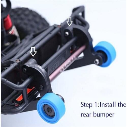 For ARRMA MOJAVE 1/7 RC Crawler Car Upgrade Parts Nylon Chassis Guard Wheelie Bar Anti-knocking Bottom Protection Bar