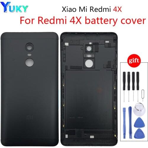 For Xiaomi Redmi 4x Battery Cover Rear Door Housing Case with adhesive 4x back metal For xiaomi Redmi 4X battery cover