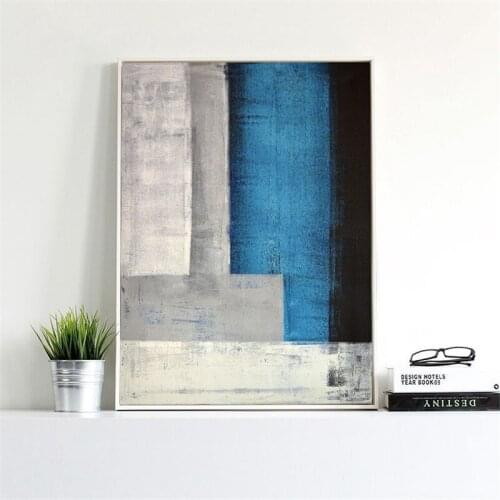 Home Decor Nordic Canvas Painting Wall Art DIY Abstract Color Block Poster Print House Bedroom Office Hotel Backdrop Prop Supply