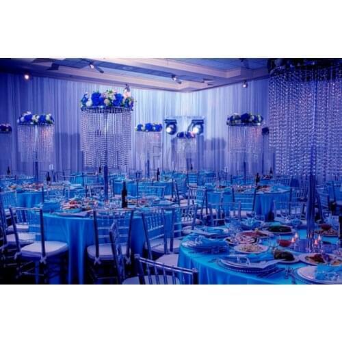 Hot Crystal Table Centerpiece flower stand 80cm Tall * 30cm Diameter 2-Tier Wedding Decoration