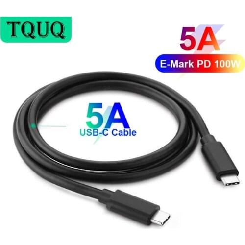 TQUQ USB C to USB C Cable, 100W 60W 5A USB Type-C Fast Charger Cable Compatible with Note 10/10 Plus, MacBook Pro/Air, iPad Pro