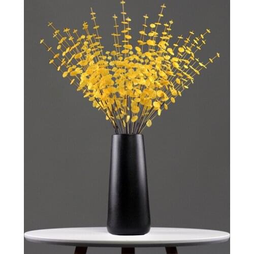 Nordic Ceramic Vase Artificial Flower Accessories Home Livingroom Desktop Figurines Decoration Coffee Table Furnishing Crafts