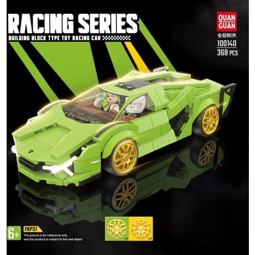100130 eight grid super racing sport car sina series building blocks boy DIY small particle assembly building blocks