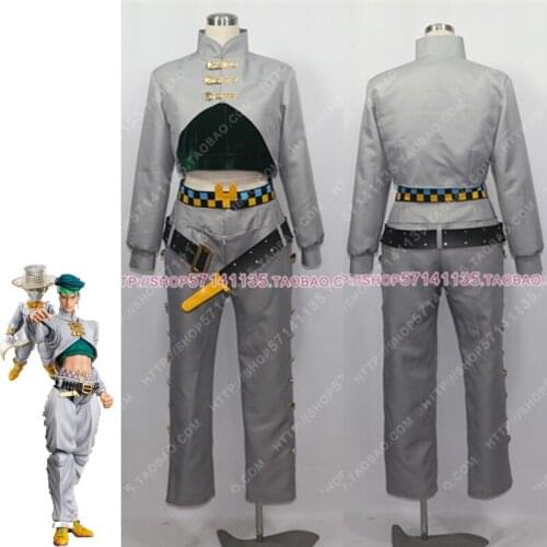 JoJos Bizarre Adventure Rohan Kishibe Cosplay Costume Adult Fancy Suits Halloween Carnival Uniforms Custom Made
