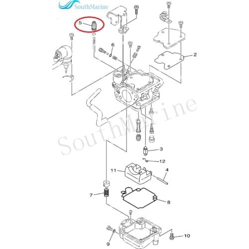 COVER, PLUNGER CAP 65W-14373-02-00 for Yamaha 4-stroke 25hp outboard motors F25 D L S T25 LA, Part No. 5