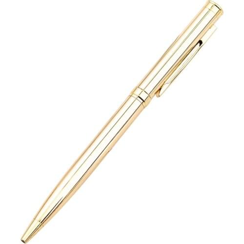 Metal Ballpoint Pen Stainless Steel Rotating Ball Pen for School Office Bright Writing Point 1.0mm