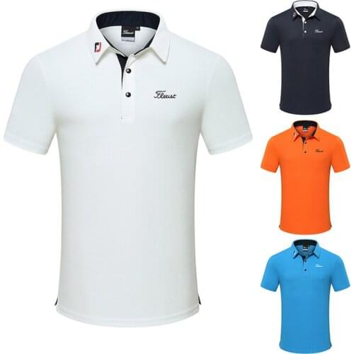 Multicolor Golf Wear Polyester/spandex Mens Quick-drying Breathable T-shirt