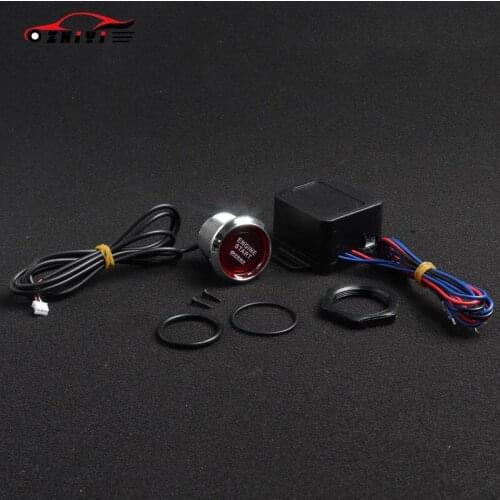 Car Ignition Switch Modification, One-key Start Button, Engine Start Button Switch, Blue and Red Light, Suitable for All Cars