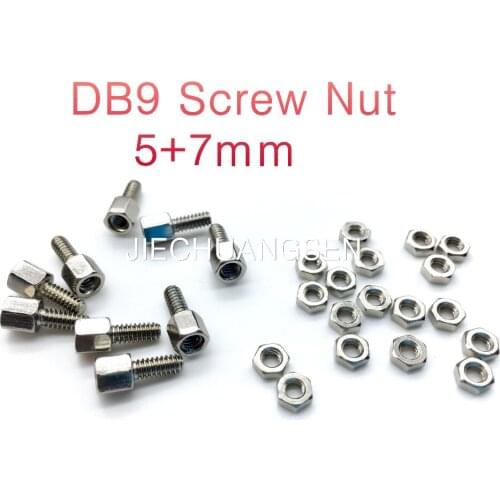 10 set British system screw+nut DB9 screw nut 5+7mm DB A serial port head special