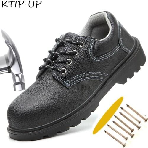 Indestructible Shoes Men Safety Shoes Steel Toe Anti-smashing Anti-puncture Anti-static Waterproof Wear-resistant Men Work Shoes