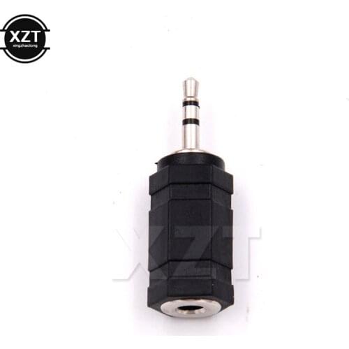 NEWEST hot sale Gold 2.5 mm Male to 3.5 mm Female audio Stereo Adapter Plug Converter Connector Headphone jack 1pc