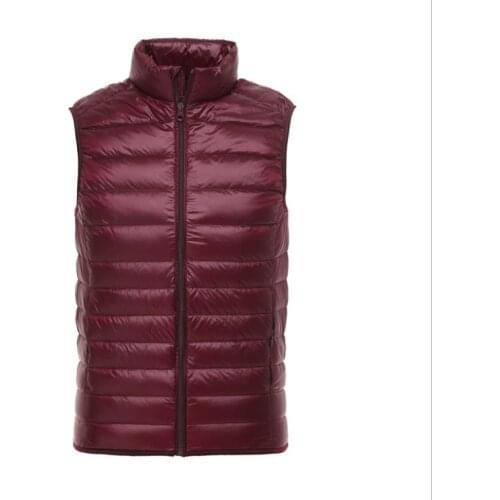 2020 Winter New Casual Men Down Vest Ultralight Sleeveless Vest Jacket Fashion Stand Collar Men Loose Vest