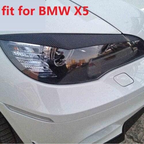 Fit for BMW X5 E70 EYES BROW carbon fiber Car lamp hoods Eyebrows