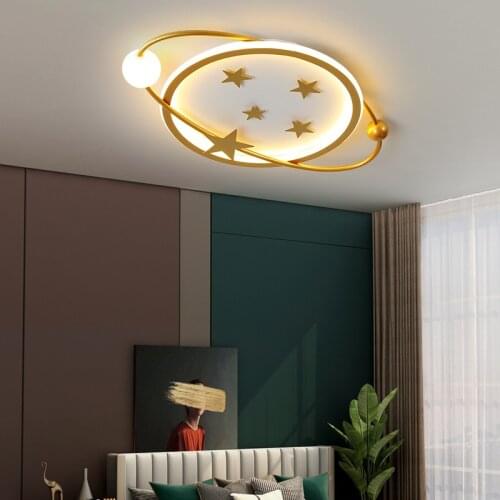 Gold/Black Acrylic Ceiling Light For Bedroom Living Room Coffee Bar Kitchen Villa Auditorium Foyer Gallery Indoor LED Fixtures