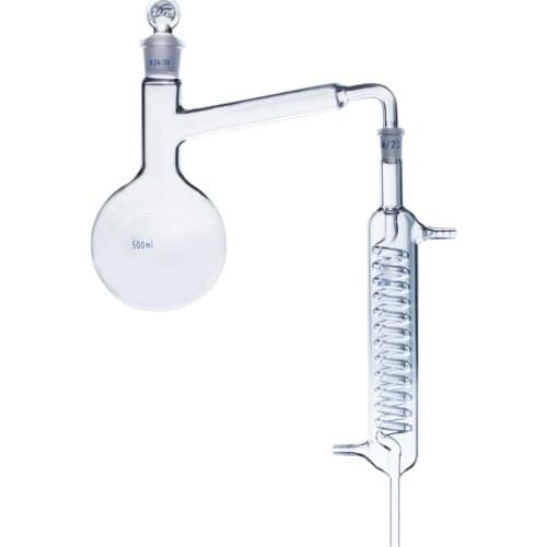 Excellent Quality 500ml Distillation Apparatus Lab Glassware Kit DIY Distillation Kit Lab Supplies