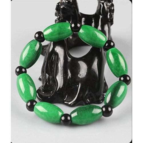 Natural Myanmar emerald green jade rice beads bangles jadeite bracelets jade bangles jade jewelry bracelet bracelets for women