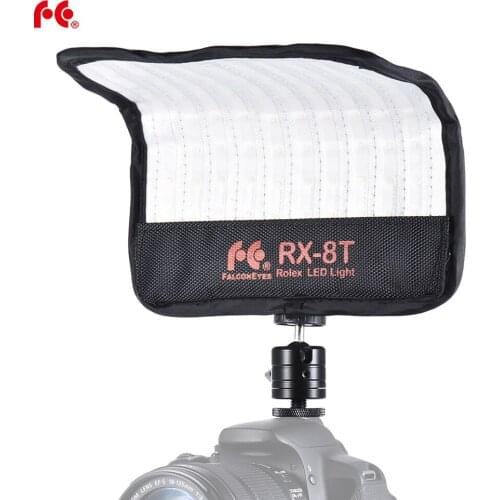 FalconEyes RX-8T 16W Mini LED Video Light 5600K CRI94 Flexible Cloth On-camera Lamp Daylight Splash-proof for Studio Photography