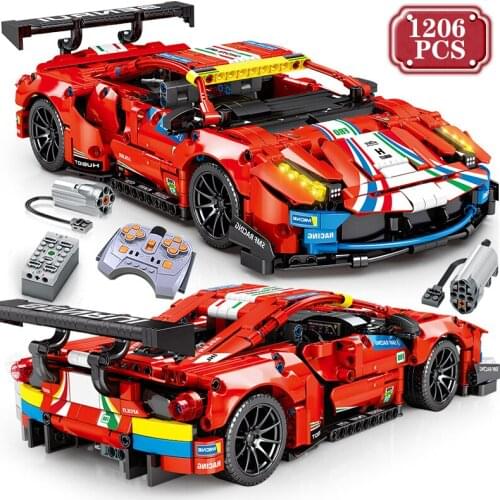 Technical Famous Stunt Racing Model Car Expert Fit Creative Expert Idea Bricks Set Building Blocks Assembly Toys for Boys Gifts