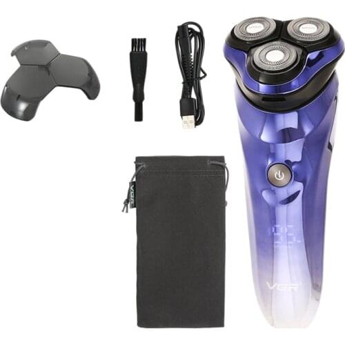 VGR V-305 3D Electric Shaver Razor for Men IPX7 Waterproof Wet & Dry Dual Use LED Display Face Beard Shaving Beard Trimmer