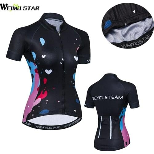 Weimostar Women Pro Team Cycling Jersey Riding roupa ciclismo Italian knit cuffs Shirt Youth Bicycle Cycling Clothing