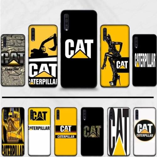 Caterpillar DOZER logo Fundas yellow Phone Case Cover For Samsung A20 A30 30s A40 A7 2018 J2 J7 prime J4 Plus S5 Note 9 10 Plus