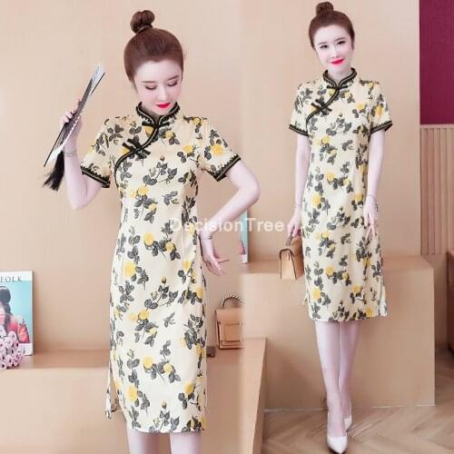 2021 chinese qipao classic women satin cheongsam oriental bride wedding dresses cheongsam dress evening party gown chinese dress