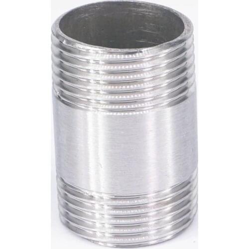 1" BSP Equal Male Thread Barrel Nipple 304 Stainless Pipe Fitting Connector Coupler water oil air