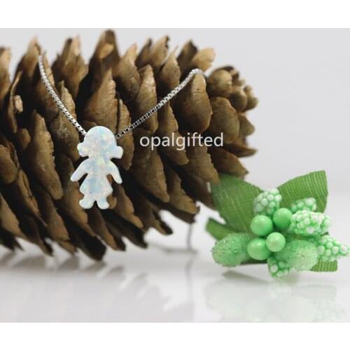 1pc In Stock On sale ! Synthetic white op17 fire opal girl necklace of 8.5*13mm pendant fancy and fashion jewelry for wedding