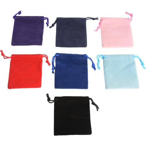 10pcs 5x7cm 7x9cm 10x12cm Coloful Velvet Pouch bag Jewelry Packing Velvet Drawstring Gift Bags Can Customized Party Favor Bag