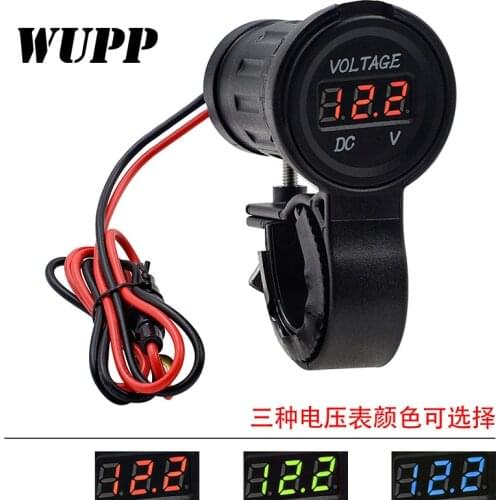 12v24v Knight Motorcycle Faucet Handle Waterproof Voltmeter Power Supply Voltage Display LED Digital Display Voltmeter