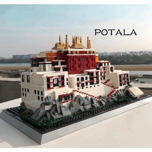 1464PCS New Chinese Architecture Potala Palace Model Building Blocks DIY Bricks Set Toys Kit for Children Christmas Gifts