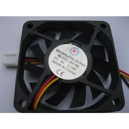15 pcs Brushless DC Cooling Fan 5V 6010S 11 Blade 60x60x10mm 3 Wires Sleeve-bearing