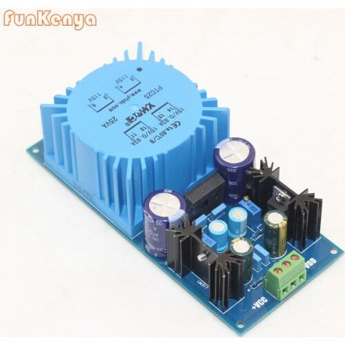 15W 25W LM317 LM337 Transformer Output Adjustable Voltage Regulator Preamplifier Power Supply Board For Audio Amplifier
