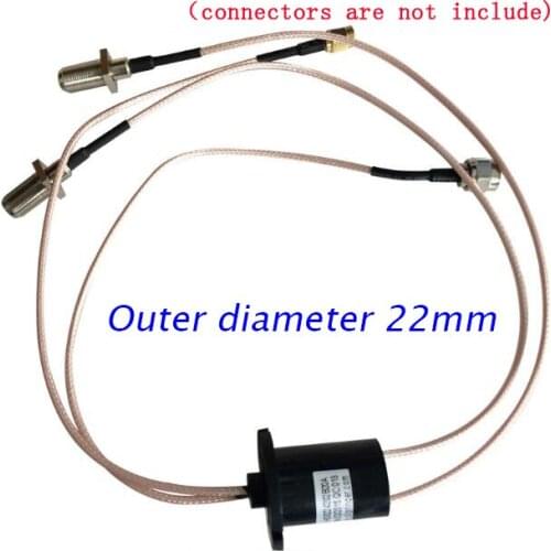 1Pc 2 Wires High Frequency SDI Slip Ring Radar/Antenna Video Signal Transmission Slip Ring Spare Parts OD 22mm