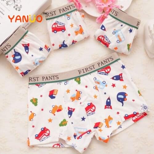 3 Pcs/set Kids Underwear Cartoon Car Male Boxer Briefs Boy Flat Pants Soft Cute Boy Underwear Pantie Boy Cute Panties Calcinha
