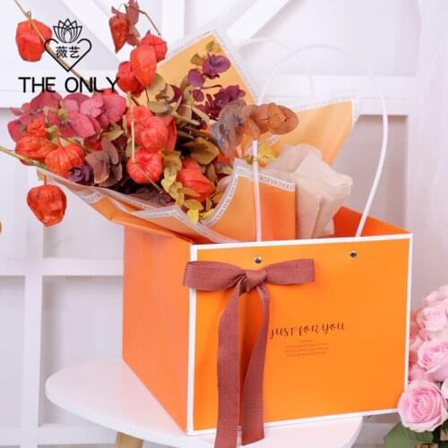 5pcs/lot Folding Flower Wrapping Bags Bouquet Packaging Material Birthday Gift Box