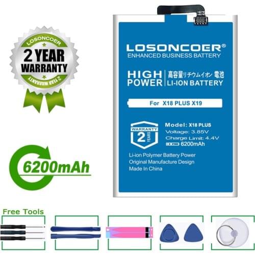 LOSONCOER Battery 5950mAh Battery For Cubot X18 Plus X19 P20 Mobile Phone