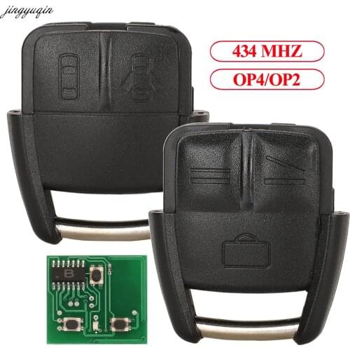Jingyuqin Remote Control Car Key 434MHZ OP4/OP2 For Opel Astra Omega 2000-2003 2008 Chevrolet Viva Vectra 2001 2008 2/3 Buttons