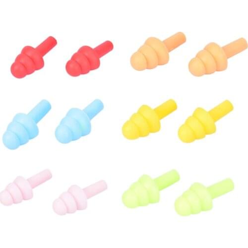 10 Pairs Waterproof Swimming Silicone Swim Earplugs Soft Anti-Noise Ear Plug