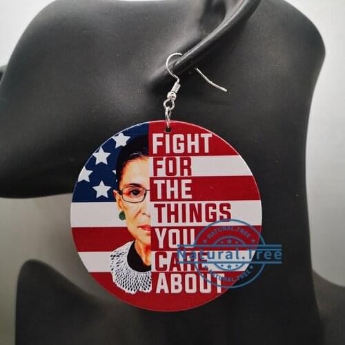 Free Shipping!Newest Fight american wooden earrings