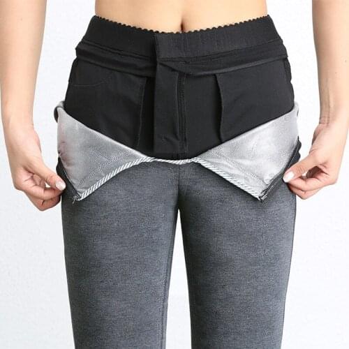Womens Winter Pants 90% White Duck Down Padded Pencil Pants Detachable Liner Office Lady Slim Fit Elastic Down Trousers PT-499