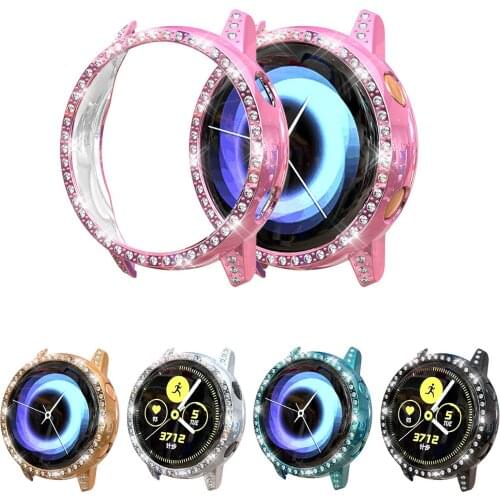 Watch Cover For Samsung Galaxy Watch Active Case Women Diamond Plating Bumper Protective Cover