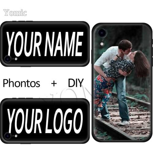 DIY Custom Design Phone Case For iPhone 12 Mini 11 Pro 7 XR 8 X XS MAX 6 6S Plus 5 5S TPU Black Soft Photo Print Customize Cover