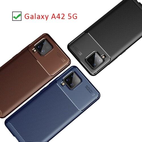 Case for samsung a42 5g bumper cover on galaxy a 42 42a samsunga42 galaxya42 protective phone coque bag silicone matte soft tpu