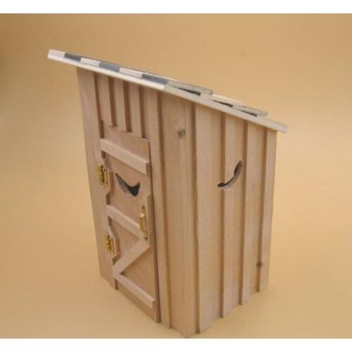 G05-X5172 children gift Toy 1:12 Dollhouse mini ob11 Miniature rement wooden toilet house 1pcs