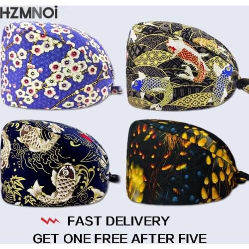 Cotton Breathable Nurse Cap Pet Hospital Surgeon Cap Dentist Cap Beauty Salon Nursing Cap Chef Scrub Cap Medical Accessories